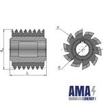 Single-pass worm end mills