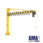 Manual jib crane on a column