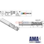 Pmk9.Z4.159.D16.75.150.3538.F030.Tialn Solid Carbide end mill for metal