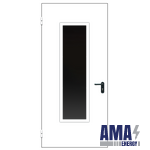 Fireproof single-leaf door DPM-1 EIWS-60 with Glazing over 25%