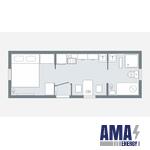 Residential wagon-house for 1 Person, Increased Comfort
