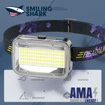 Smiling Shark Rechargeable Headlamp, 100 LED High Lumen Bright Head Lamp with Red Light, Lightweight USB Head Light, 5 Mode