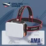 Smiling Shark LED Headlamp, IPX4 Water Resistant Head Light, Ultra Bright Rechargeable 