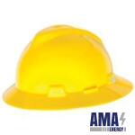 MSA V-Gard® 10156374 Full Brim Hard Hat with Staz-On Suspension