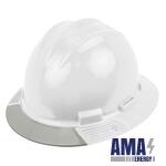Bullard Aboveview Full-Brim Hard Hat, Flexgen Ratchet Suspension, See-Through Front Brim Visor