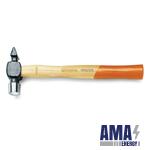 Joiner's Hammers, round heads and peins, wooden shaft