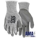 92752 - MCR Safety Cutpro® - 13 Gauge Hypermax® HPPE Shell - Cut, Abrasion, and Puncture Resistant - Polyurethane (PU) Coated Palm and Fingertips