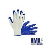 Cotton/Poly Knit, Blue Latex Coated Palm Gloves - Bulk