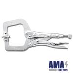 C-Clamp Locking Pliers with Swivel Pads (6")