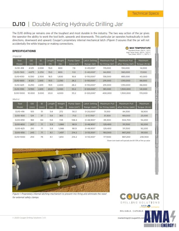 DJ10 Drilling Jar Double Acting Hydro Mechanical AmasEnergy