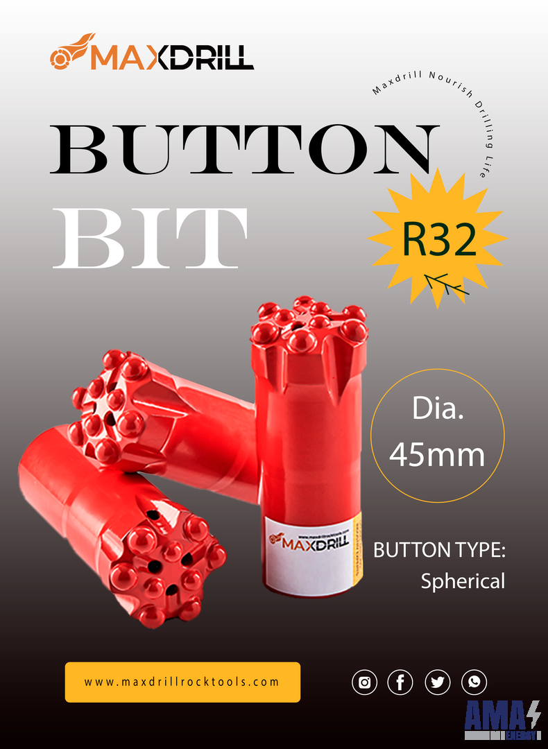 Maxdrill Cheap Price Hot Sale Rock Tools R32 Thread Button Bit for ...