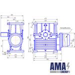 Motor Gearbox Cylindrical WORM 1МЦЧ-200