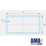 Rectangular welded steel pipe