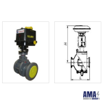 Valve "NO", "NC" double-seated Flanged Control valve