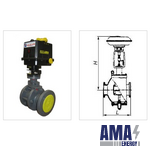 Valve "NO", "NC" double-seated Flanged Control valve