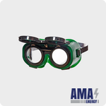 Closed Protective Glasses for a welder with a Folding block