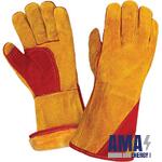 Split Leather Insulated gloves (faux fur) yellow with red Kevlar thread Reinforcement (type Siberia) Split Leather Insulated gloves (faux fur) yellow with red Kevlar thread Reinforcement (type Siberia)