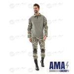 Tactical suit, fabric Blended, color Gray pixel