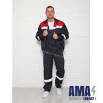 Summer work suit art. 255-LGN with SOP (p/k), gray with red