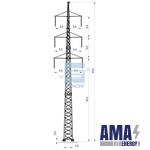2Ps220P-1M – Intermediate Support for 220 kV Overhead power line, double-Circuit