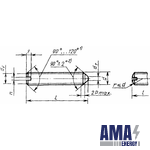 Screw GOST 1476-93 (Installation with Conical end)