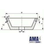 Круги Алмазные Шлифовальные на Органической связке формы 11V9