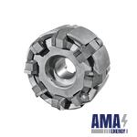End mill with Mechanical Fastening of 5-gr plates f 80 mm (with Plates)