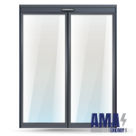 Aluminum door BERBEX Profile, double-leaf, Automatic