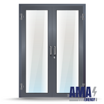 Aluminum door BERBEX Profile, double-leaf, Internal
