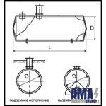 Tanks (Containers) Horizontal steel Cylindrical (RGS, EP)