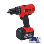 18 V 1/2" Drive Monsterlithium Cordless Hammer Drill (One Battery) (Red)