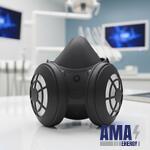 Comfort-Air®Nx BLACK Elastomeric Rubber Half Mask W/O An Exhalation Valve- N95 Filters