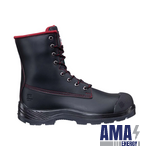 Big Red Microfiber Work Boots 8" - Black