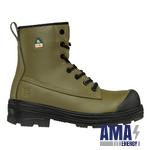 Men’s Vegan Metal Free Work Boots 8" - Military olive green