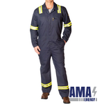 BM FLAME Resistant Featherweight NAVY Coveralls