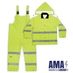 3 PIECE HI-VIZ® ANSI CLASS 3 POLYESTER RAIN SUIT