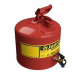 5 Gallon Steel Safety Can for Laboratories, Type I, Bottom Faucet, Red