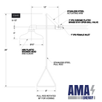 ES643 Horizontal Mounted Emergency Shower