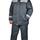 Men&#39;S work suit "Favorite" winter Jacket, semi-knit twill, dark gray with light gray