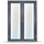 Aluminum door BERBEX Profile, double-leaf, Internal